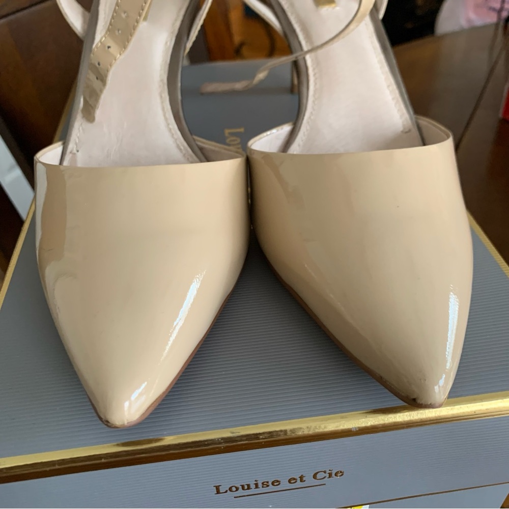 Louise et Cie Esperance Soft Patent Leather Pointed Toe Kitten Heels Size 10 - Picture 11 of 12